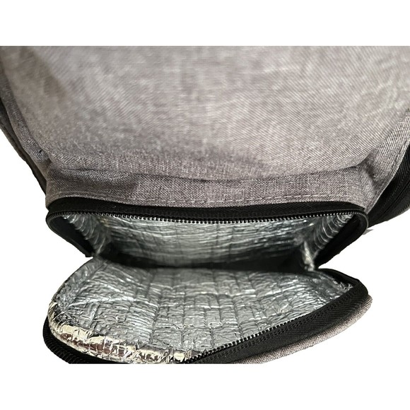 Disney Baby Minnie Mouse Gray & Pink Insulated Pocket Backpack Diaper Bag - Picture 6 of 15